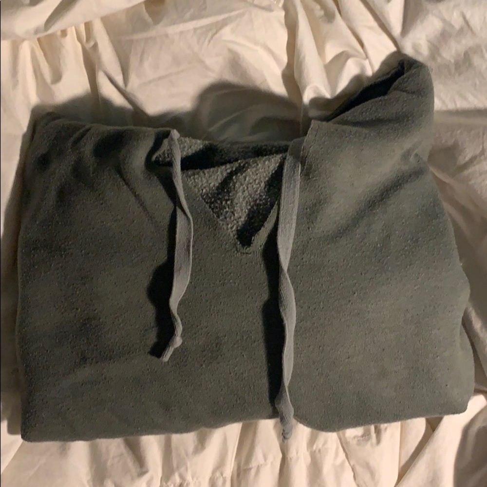 green hoodie